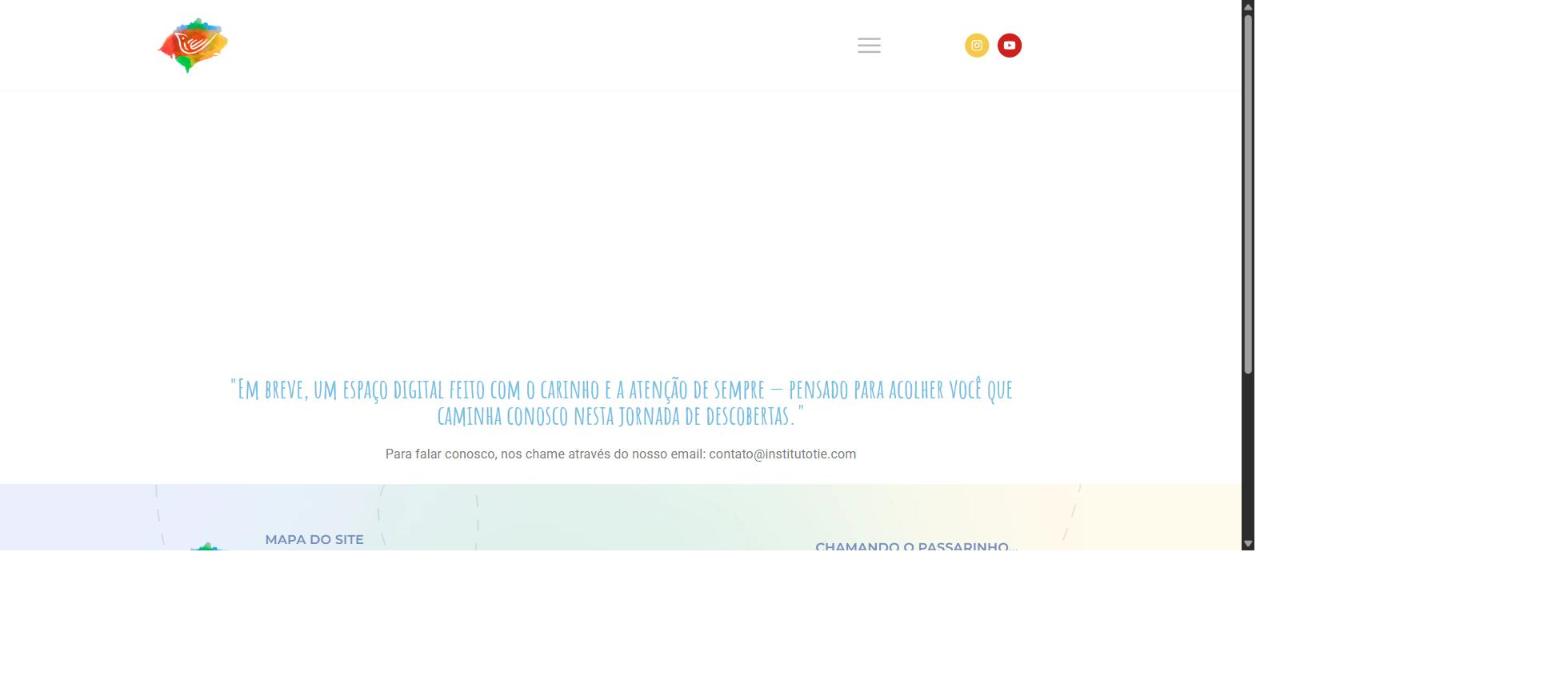 Captura da página inicial de institutotie.com — página